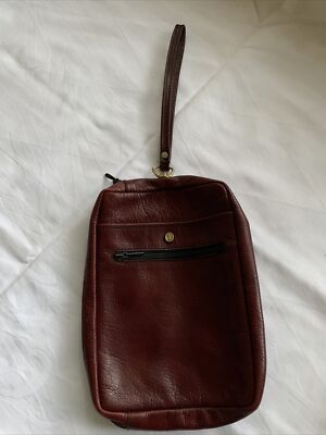 Unisex Goldpfeil Sport Germany DBGM Tasche Leder Bordeaux rot