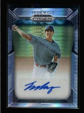 JOSH WOLF 2019 PRIZM DRAFT PICKS ROOKIE SILVER HYPER PRIZM AUTO #72/75 AY1562