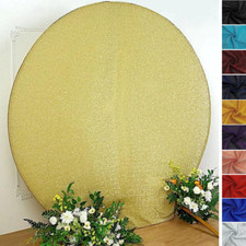 7.5 feet Metallic Glittered Spandex Round Backdrop STAND COVER Party Decorations