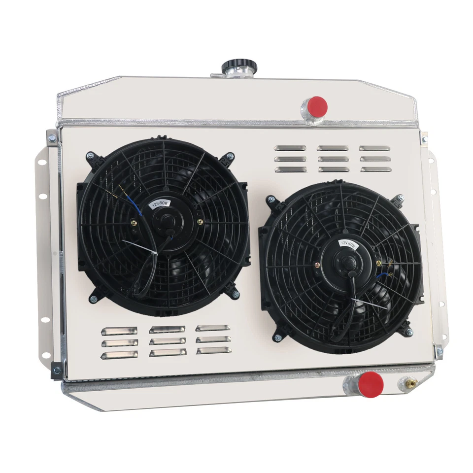 4Row Aluminum Radiator Shroud Fan Relay Fit 1961-64 Ford F100 F250 F350 Pickup - Image 4 of 4