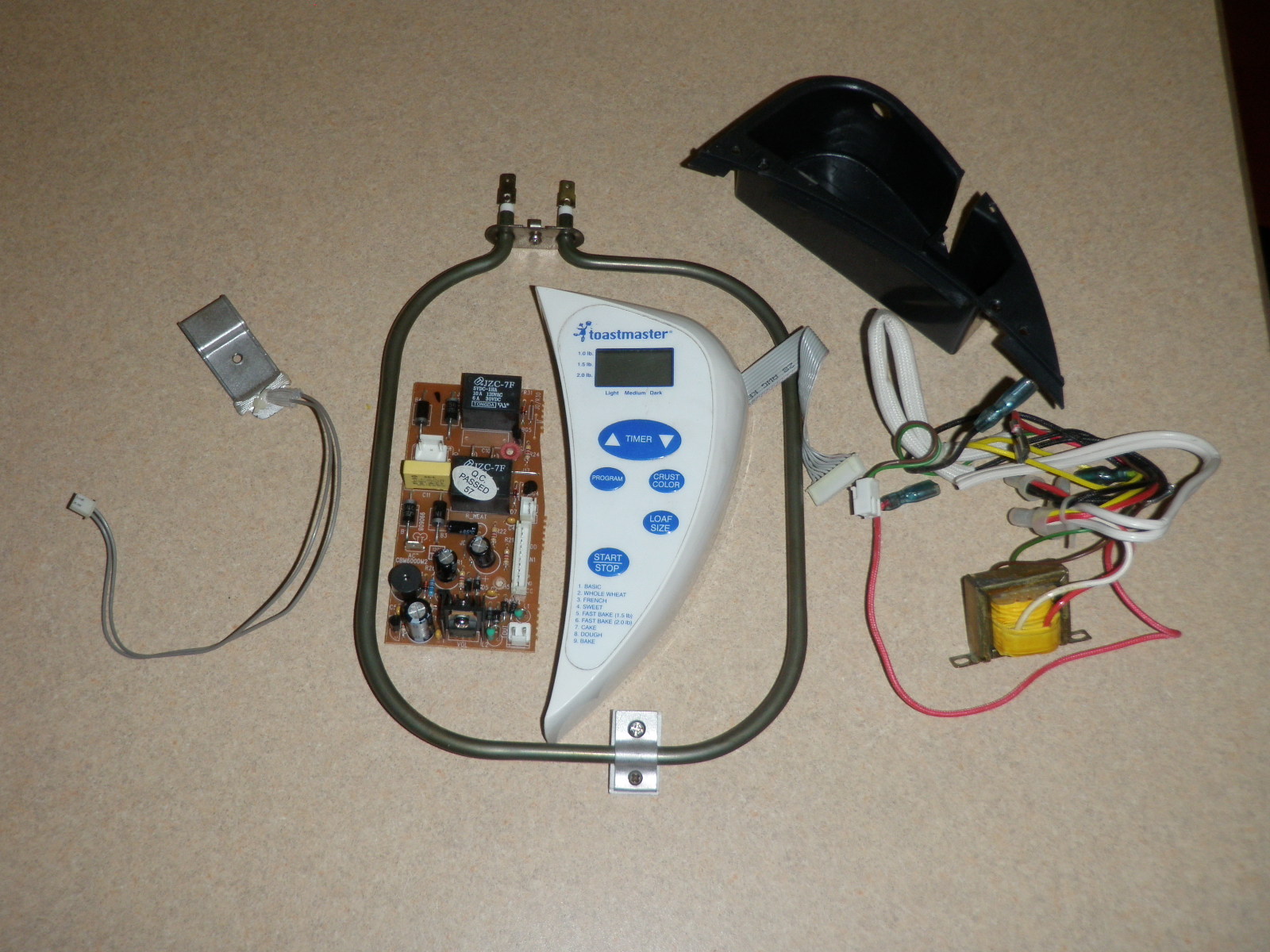 Toastmaster TBR2 Bread Maker Control Panel PCB