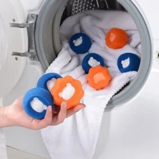 8-Piece Pet Hair Remover Balls – Reusable Laundry Dryer Lint Catcher for Clothes