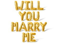WILL YOU MARRY ME Letter Balloon Banner - Marriage Proposal Party Decorations
