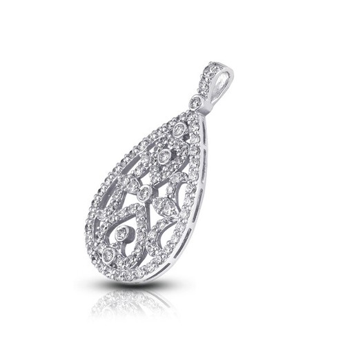 3.15ctw E VS1 Round Cut Earth Mined Certified Diamonds Platinum Pendant + Chain - Imagen 2 de 5