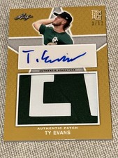 TY EVANS 2020 LEAF PERFECT GAME PATCH AUTOGRAPH #3/12 FLORIDA GATORS