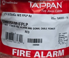 Southwire/Tappan G40005 18/2C Solid N/S Plenum Fire Alarm Cable FPLP Red /100ft