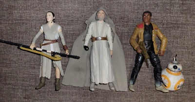 STAR WARS BLACK SERIES 6'' REY, LUKE SKYWALKER, FINN, BB-8 - LOOSE
