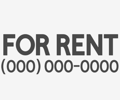 FOR RENT with YOUR PHONE NUMBER Vinyl Decal Sticker For Car Window Bumper CUSTOM