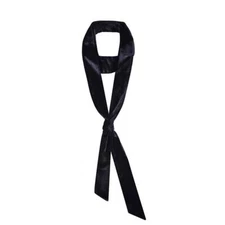 Women's Vintage Velvet Skinny / Choker Tie Silk Ribbon Sash Scarf Black 80 Inch