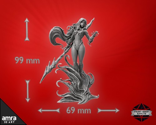 Sexy Eau Guerrier Miniature Eau Elemental Sexy Fantaisie Figurine 3D Pression - Photo 7 sur 8