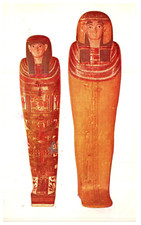Chicago IL Natural History Museum Egyptian Coffins Vintage Postcard-L2-112