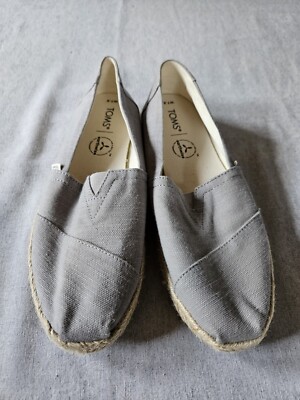 TOMS Slipper Espadrille, NEU, grau, Größe 38