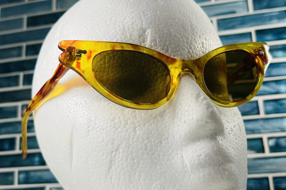 NUEVO DE COLECCIÓN OJO DE GATO GAFAS DE SOL MODA DAMAS AMARILLO FRANCIA? ITALIA? Foto 4 de 4