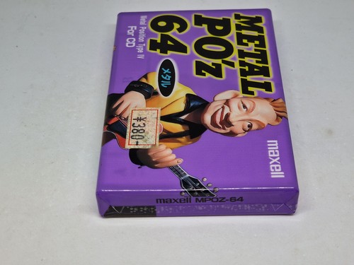 MAXELL METAL PO'z 64 Blank Audio Cassette Tape (Sealed) NEW - Picture 2 of 3