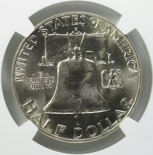 1959 D FRANKLIN HALF DOLLAR 50C NGC CERTIFIED MS 65 MINT STATE UNC (038) - Picture 4 of 4