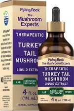 Turkey Tail Mushroom Liquid Extract 4 Fl Oz Alcohol Free by Piping Rock