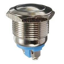 19mm Water Proof Starter Switch Boat Horn Momentary Button Stainless Steel