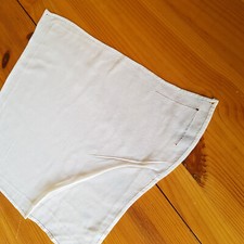 altes Stofftaschentuch Taschentuch wei&szlig; Stickerei Vintage 19