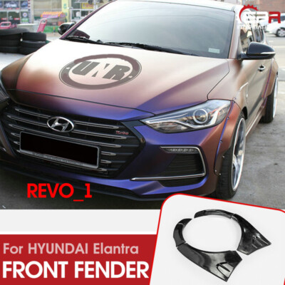 For Hyundai Elantra Avante AD 2016+ Wide FRP Fiber Unpainted Body Front Fender
