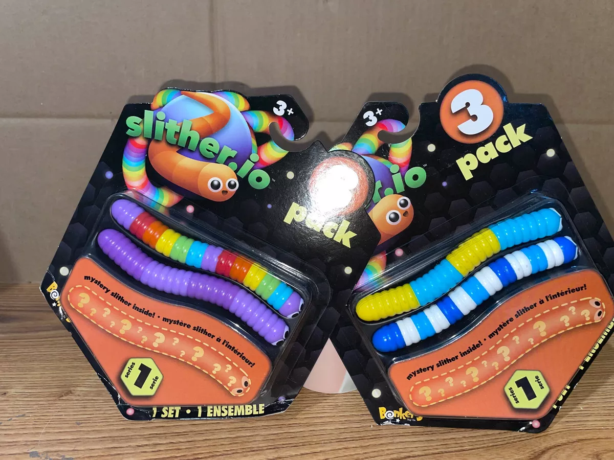 Bonkers Slither.io Mystery Slither Inside! 3 Pack, 9.75, Assorted