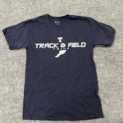 Champion T-Shirt Mens Size S Navy Blue Trine Track & Field Graphic Athletic Tee