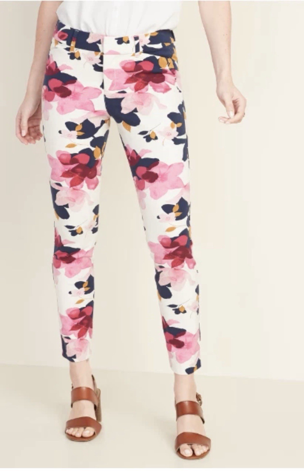 Old Navy Floral High rise Pixie Pants Size12