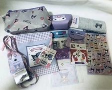 Sanrio Kuromi 10 Designs Set Daiso Kawaii New Collectible pouch charm hair band