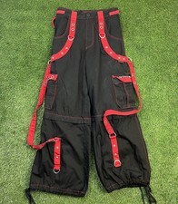 Tripp NYC Goth Y2K Raver Pant Chains Hand Cuffs Straps Wide Leg Size SZ 11 30X32