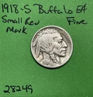 1918-S Buffalo 🦬 Indian Head Nickel 5c Fine