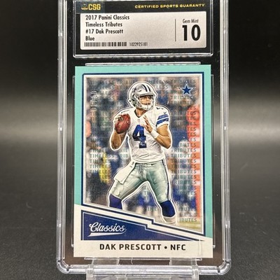 2017 Panini Classics - Dak Prescott #17 Blue SSP /10 CSG 10 Gem Mint