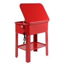 Red Parts Washer 20 Gal. Auto Garage Large Parts Duty Electric Solvent