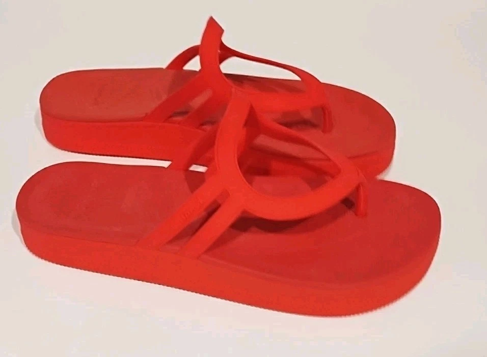 Ropa de playa Sanuk agridulce roja para mujer talla 8 ecológica espuma EVA tropical Foto 2 de 4