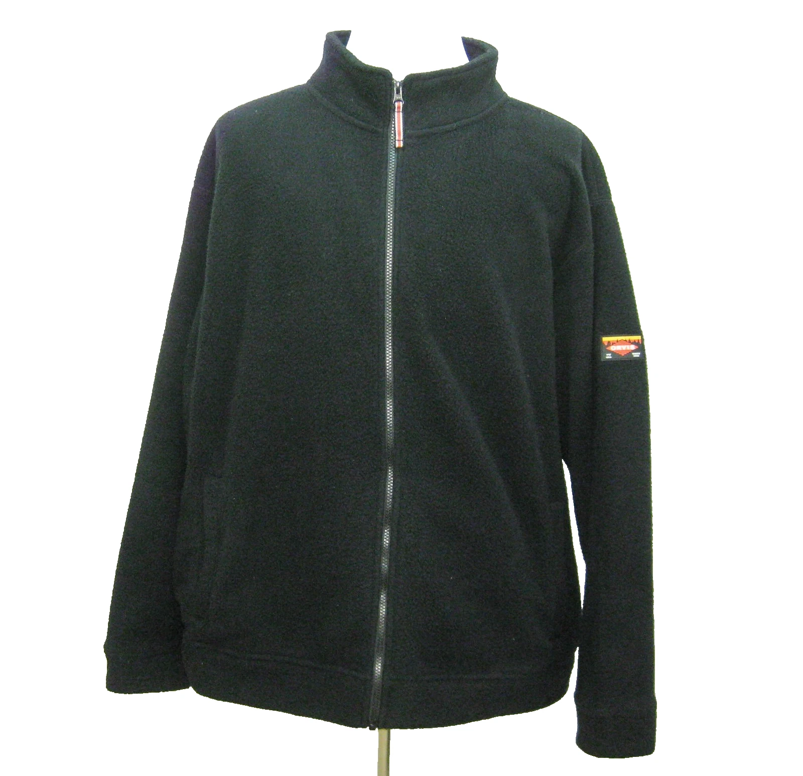 Orvis Fleece Jacket Mens Size 2XL Black Full Zip Coat Warm Winter Sweater Top