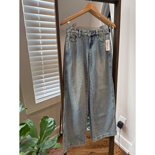 Neu PacSun Casey Low Rise Baggy Wide Leg Jeans Damen Gr. 22 helle Waschung
