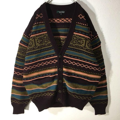 Vintage 90s LongSleeve Cardigan Multicolor used in JAPAN Size M | eBay