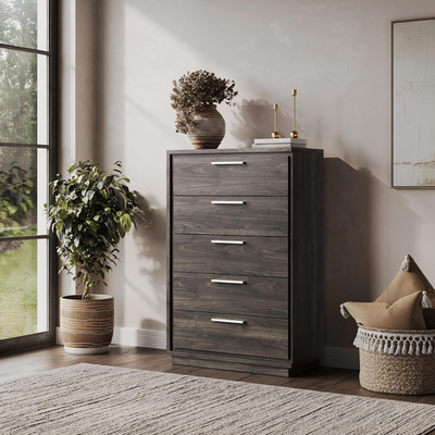 modern dresser cabinet design Amazon.com: LINSY Fluted 9 Drawer Dresser for Bedroom, 58" Wide Mid-Century Modern Tall Chest of Drawers, Deep Storage Dresser with Curved Corner Design, Large Accent Wood Cabinet for Bedroom, Walnut : Home