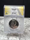 1963 Proof 66 Franklin Half Dollar Graded by ANACS