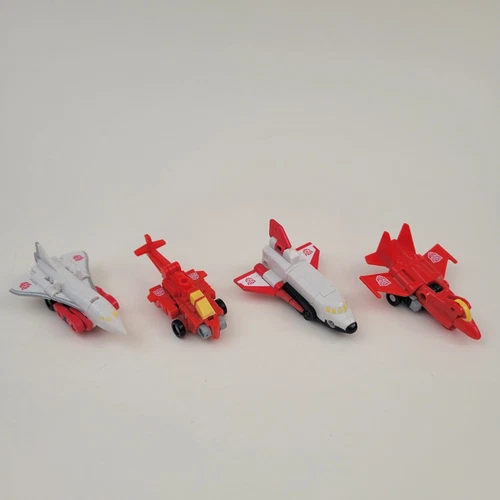 Lot of 4 Transformers Micromasters Fireflight Skydive Storm Jet Ro-Tor Autobots