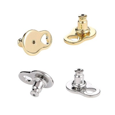 4 Gold Tone Earring Support Backs Nonslip Clasps For Drooping Ears Jewelry