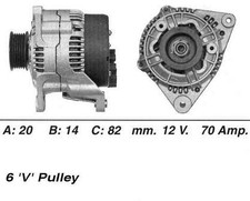 WAI Alternator 70AMP for Ford Fiesta XR2i 1.8 1992-1994 WA21173N