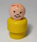 FACTORY ERROR DEFECT 1981 Vtg Fisher Price Little People Figure Boy #933 Jetport