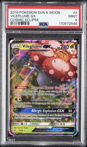 Vileplume-GX graded PSA 9 for sale on eBay