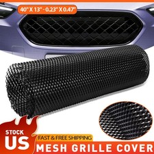 Aluminum Mesh Grill Cover Car Bumper Fender Hood Vent Grille Net Universal Black