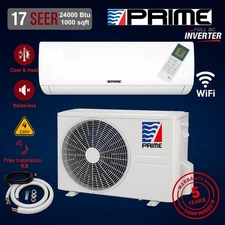 24000 BTU Mini Split 2 Ton Inverter 220V –Heat Pump, WiFi, Silent Mode, 17 SEER2