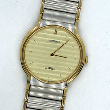 Seiko ARC Vintage Quartz Dress Watch 5P30-6A70 Champagne Gold 1986 2514