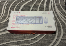 ProtoArc Foldable Keyboard and Mouse, XKM01 Folding Keyboard - White