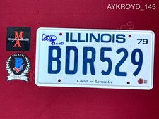 Dan Aykroyd signed The Blues Brothers Illinois license plate Beckett COA