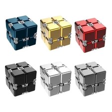 Metal Infinite Cube Fidget Toy Stress Relief, Focus, Anxiety Relax, Adult Desk