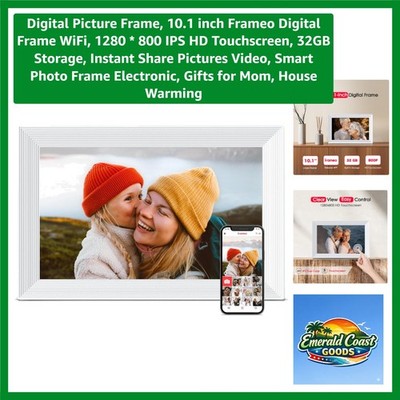 Elegant 10.1 Inch Frameo Digital Photo Frame - Ultimate Gift for Memories