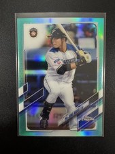 2021 Topps Chrome NPB - Po Jung Wang #15 Aqua Refractor /199 (RC)